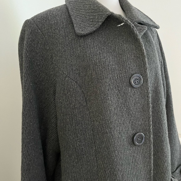 Jennifer Lopez JLO Gray Wool Blend Mid Length Plus Size Coat Size 3X - Picture 7 of 12